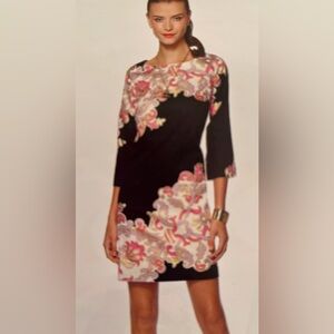 EUC Lilly Pulitzer black Lovers Lane Shauna dress altered 12 to a 10 at bottom